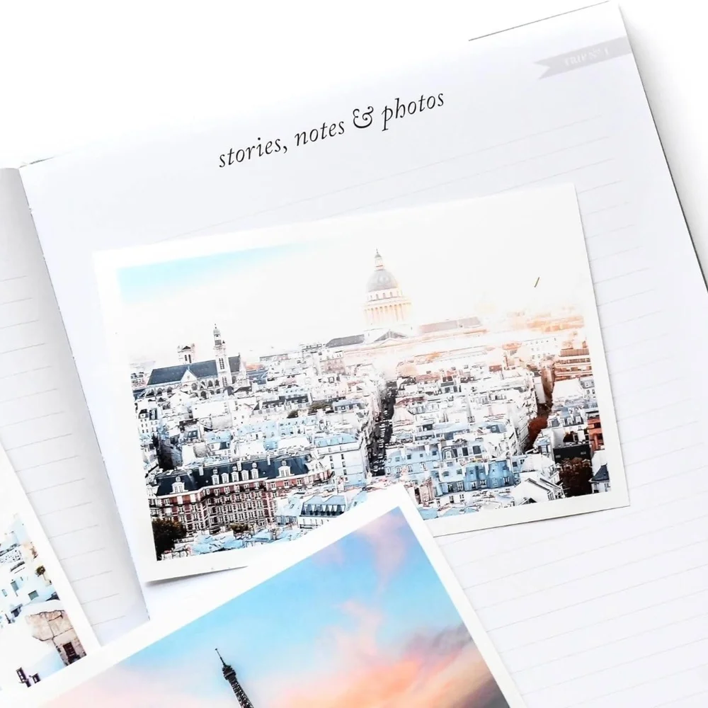 Duncan and Stone Linen Travel Journal: Gold Foil Adventure Book, Photo Album